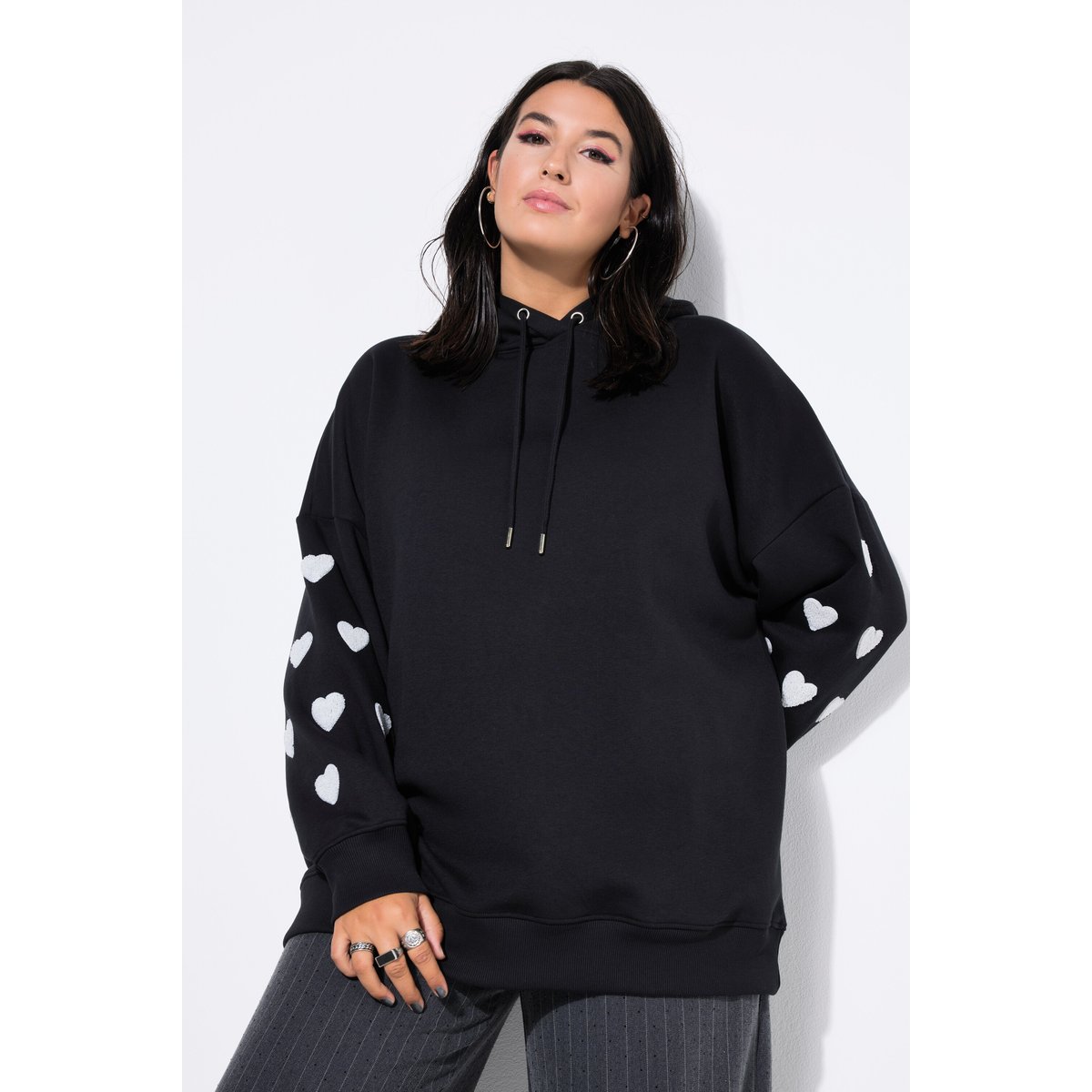 Sweat-shirt à capuche ultra-oversize noir, STUDIO UNTOLD