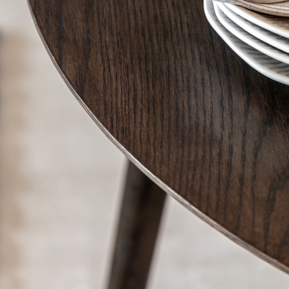 Hale Smoked Oak Round Folding Dining Table (Seats 4) smoked oak, ÉDITÉ
