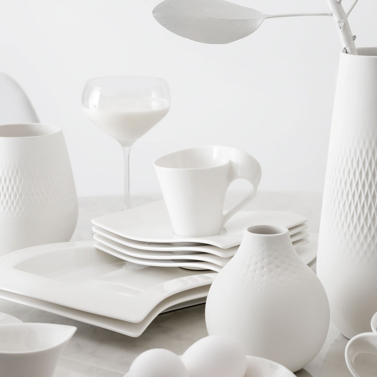 Sous-Tasse À Café/Thé 6 Pièces NEWWAVE blanc, VILLEROY & BOCH