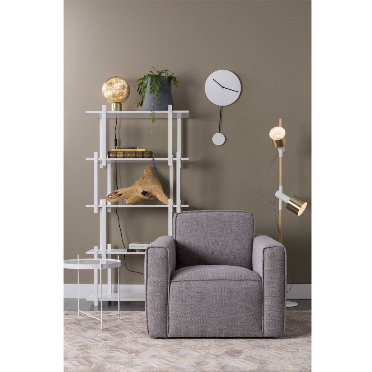 Table basse design ronde S - CUPID MARBLE blanc, ZUIVER