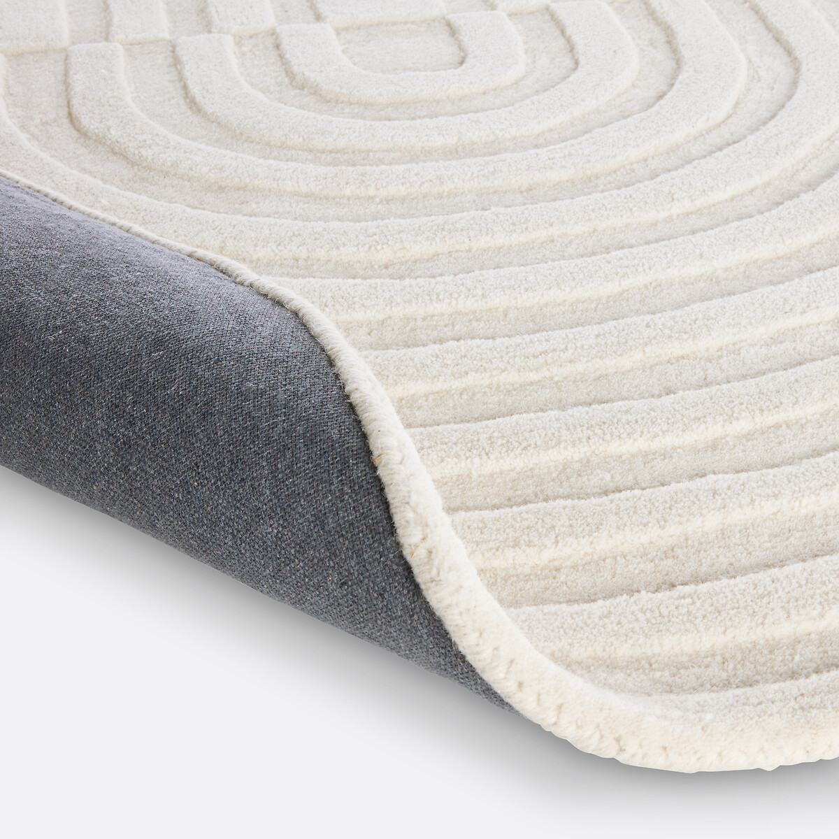 Tapis ovale en laine, Malko ecru, LA REDOUTE INTERIEURS