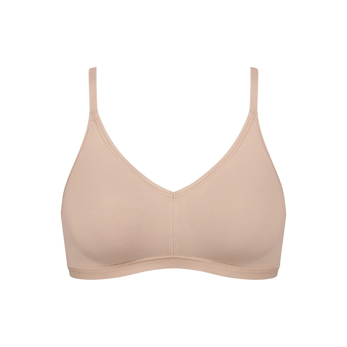Reggiseno in cotone senza ferretti Go Daily beige, SLOGGI