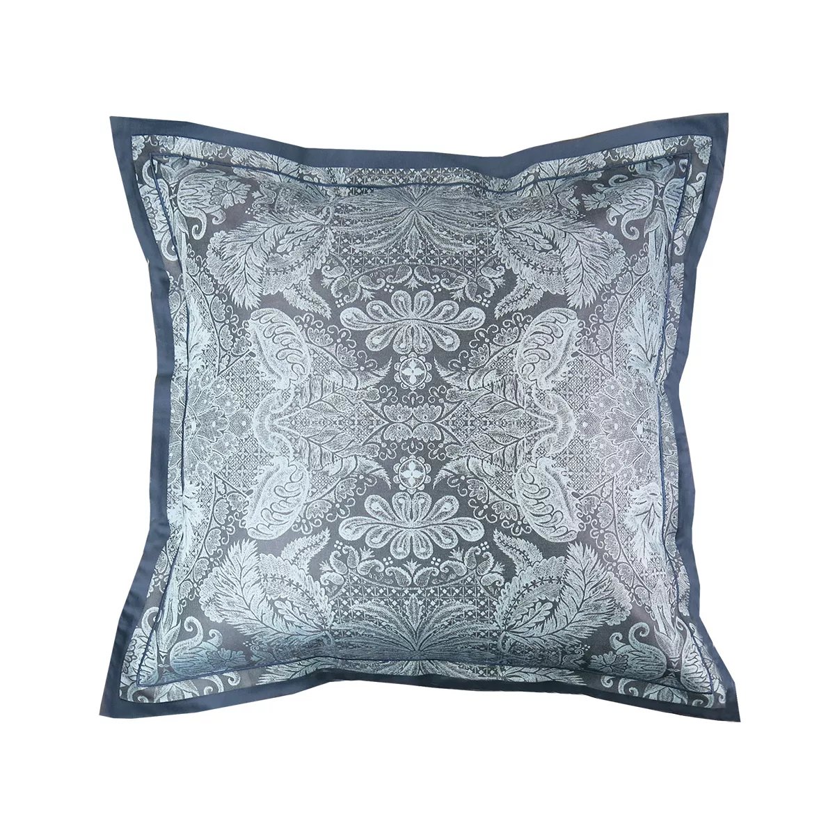 Taie d'oreiller satin de coton ISAPHIRE diamant noir, GARNIER THIEBAUT
