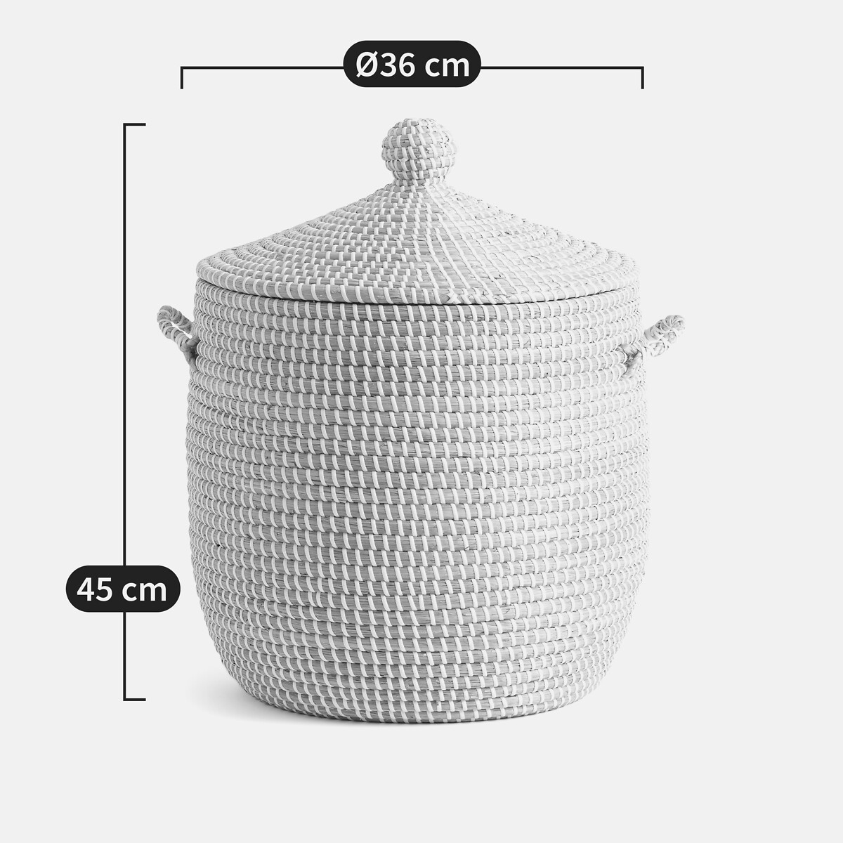 Panier avec couvercle H45cm, Natala naturel, LA REDOUTE INTERIEURS