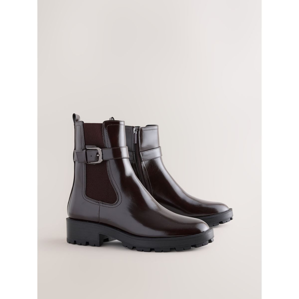 Bottines chelsea rouge bordeaux, NEXT