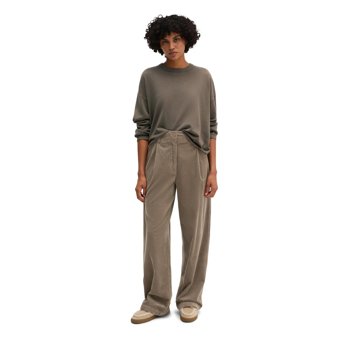 Pull en maille oversize en laine mérinos douce marron, MARC O'POLO