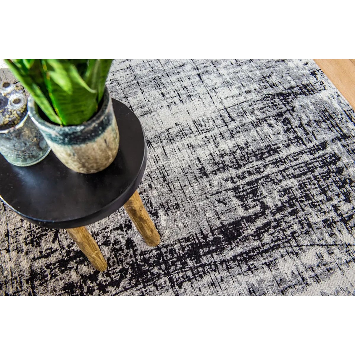 Tapis de salon et chambre tissé plat moderne CLAW gris, NOVATREND
