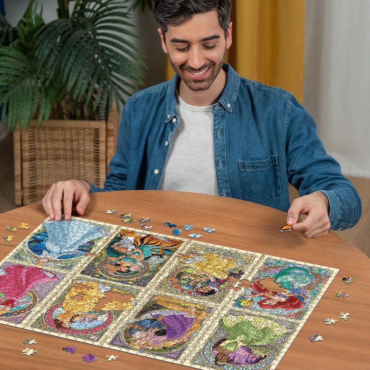 Puzzle Disney Princesses Art 1000 pièces noir, RAVENSBURGER
