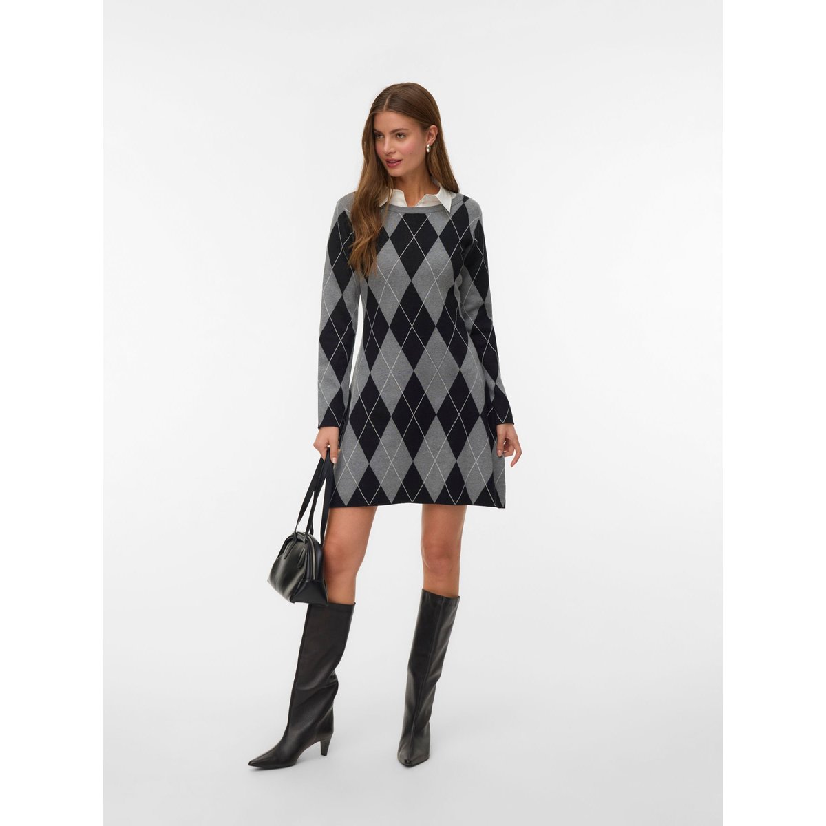 Robe En Maille medium grey melange, VERO MODA