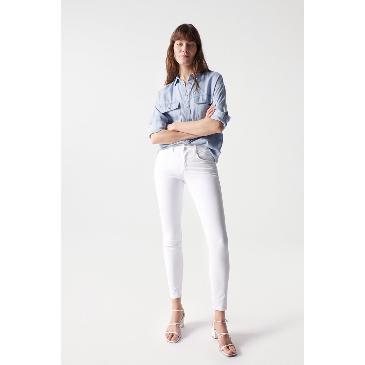 JEAN SECRET PUSH IN SKINNY blanc, SALSA JEANS