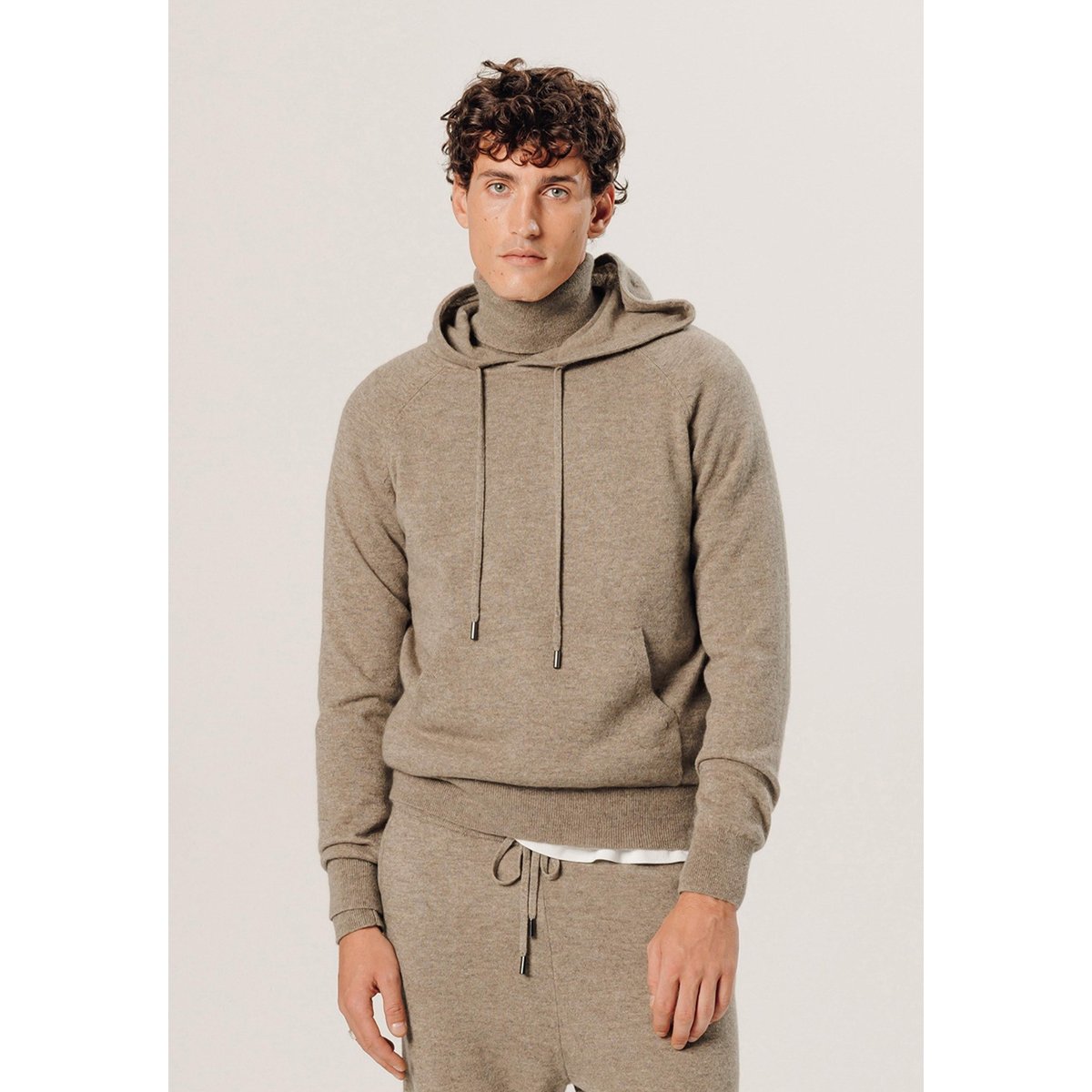 Pull à capuche en cachemire beige, RODIER