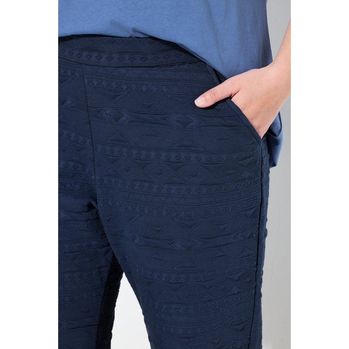 Pantalon en coton bio Rose bleu marine, ULLA POPKEN