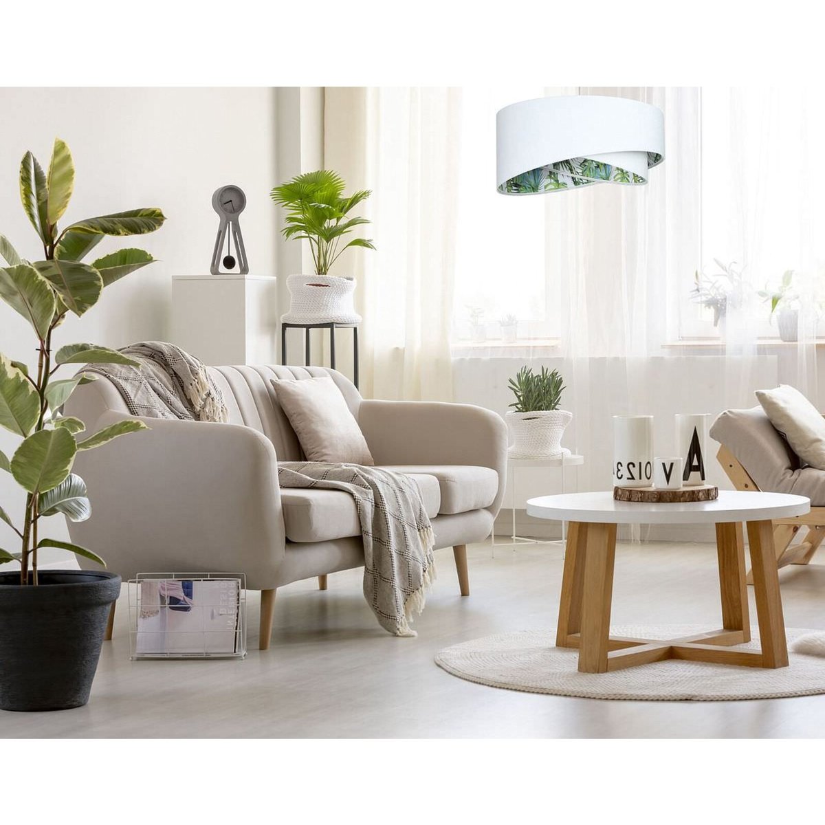 Suspension en tissu, ASYMETRIC blanc, BPS KONCEPT
