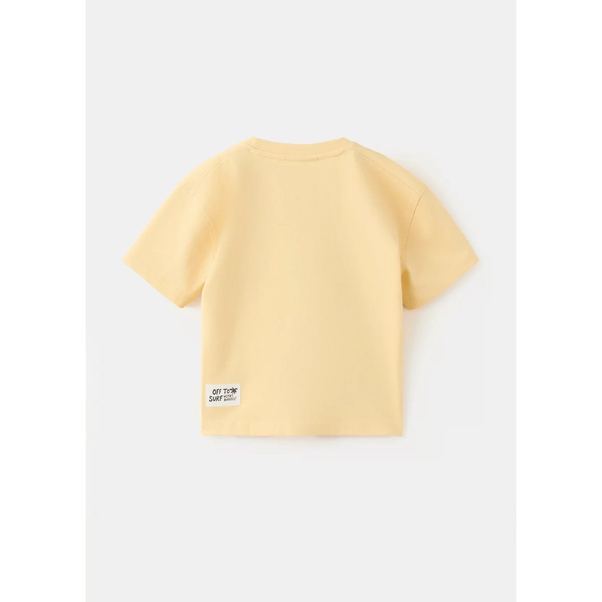 T-shirt en coton imprimé jaune, MANGO BABY