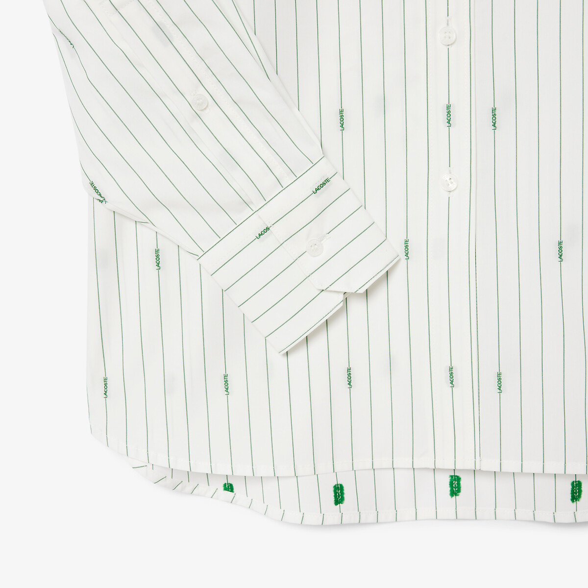 Camicia oxford maniche lunghe ecru , LACOSTE