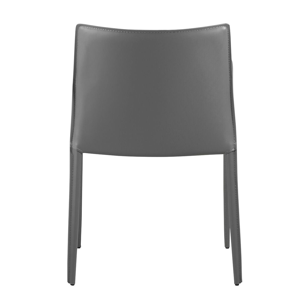 Fauteuil en cuir avec accoudoirs, Solène gris foncé, ZAGO
