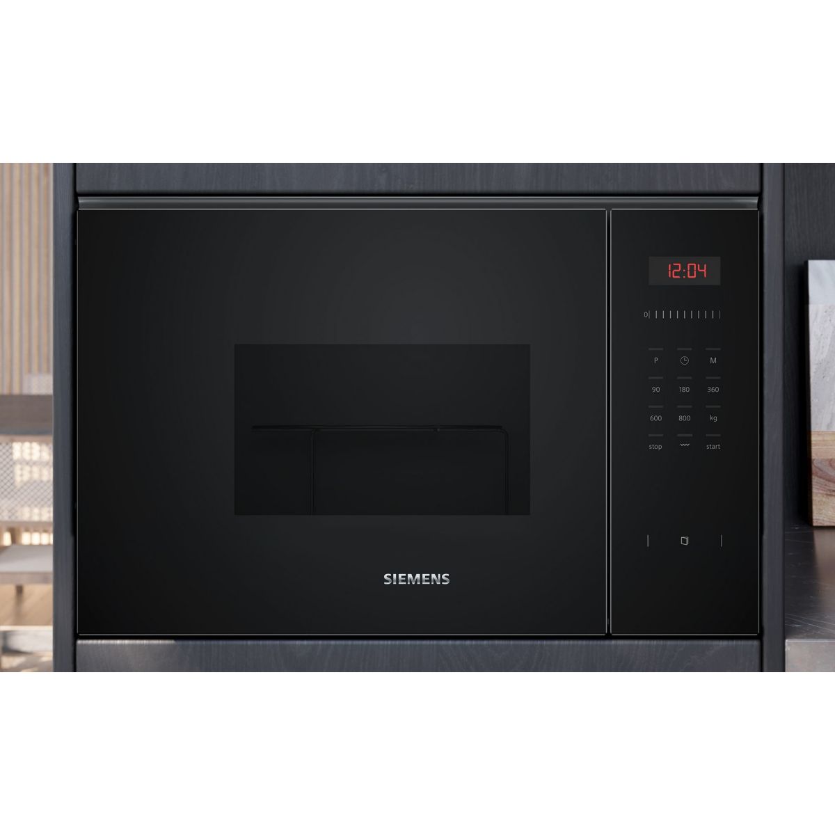 Micro ondes encastrable BE523LMB1 noir, SIEMENS