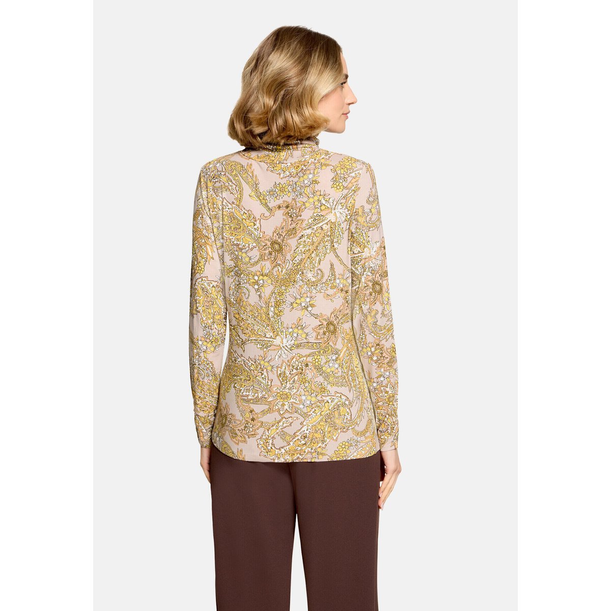T-shirt à col roulé à col droit beige/green, BETTY BARCLAY