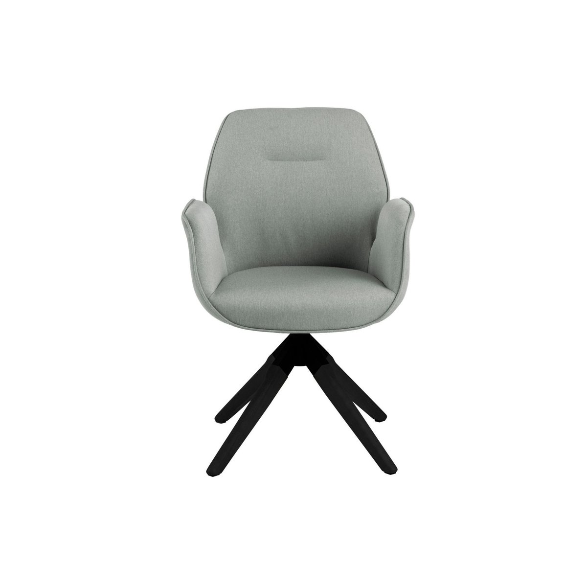 Fauteuil de salle à manger tissu et bois noir - RUBEN gris, HELLIN, DEPUIS 1862