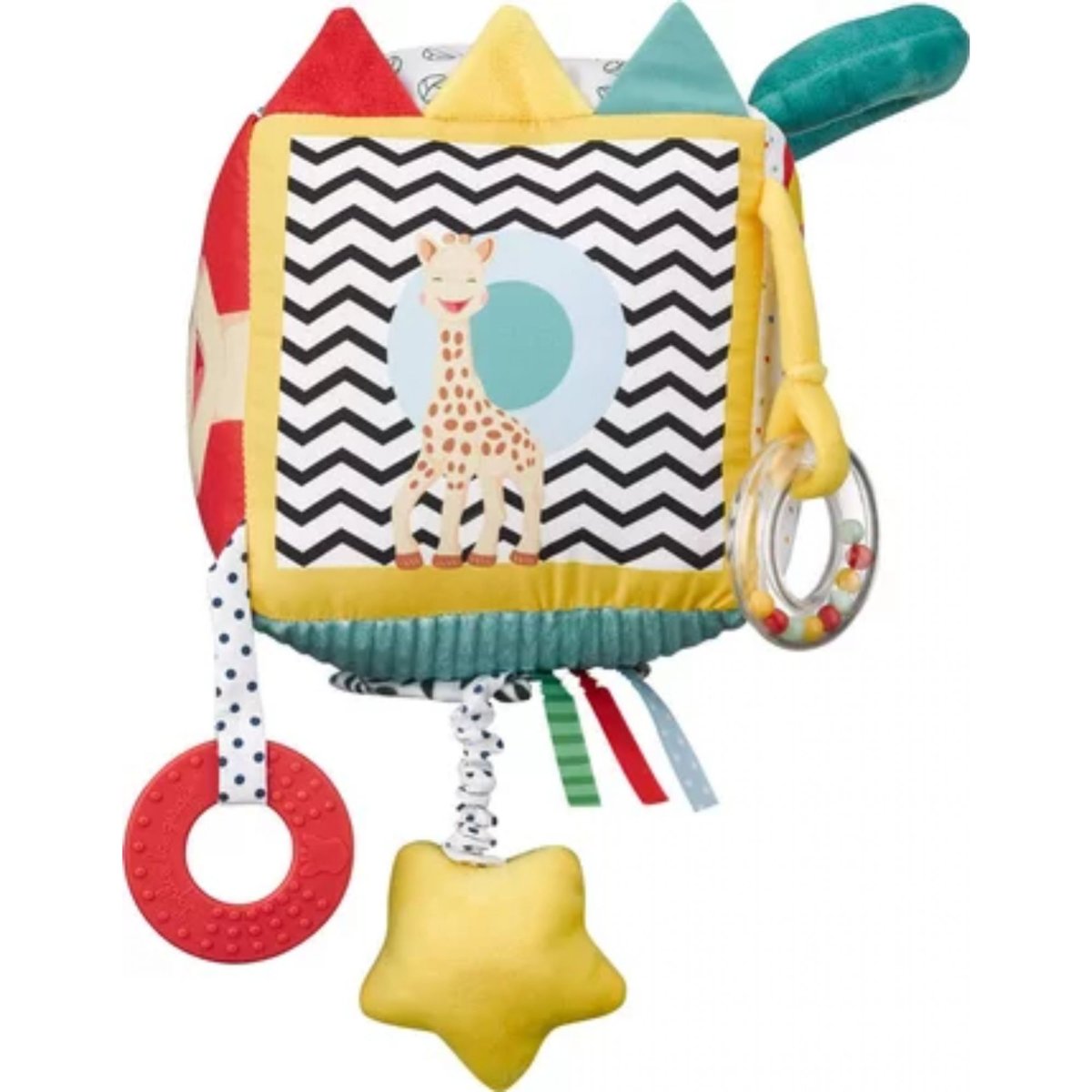 Maxi cube sensoriel multicolore, SOPHIE LA GIRAFE