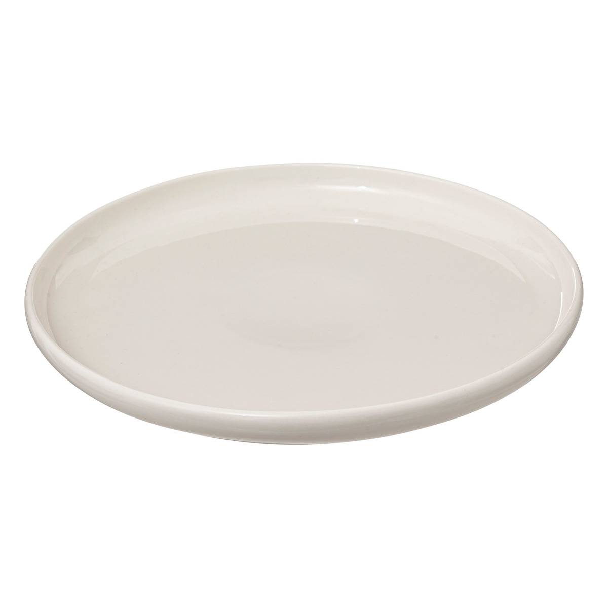 Lot de 6 assiettes plates en porcelaine NORA blanc, SECRET DE GOURMET