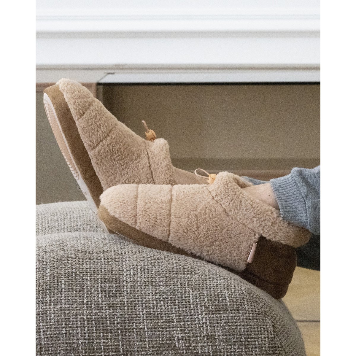Chaussons extra-light Bottillons beige, ISOTONER