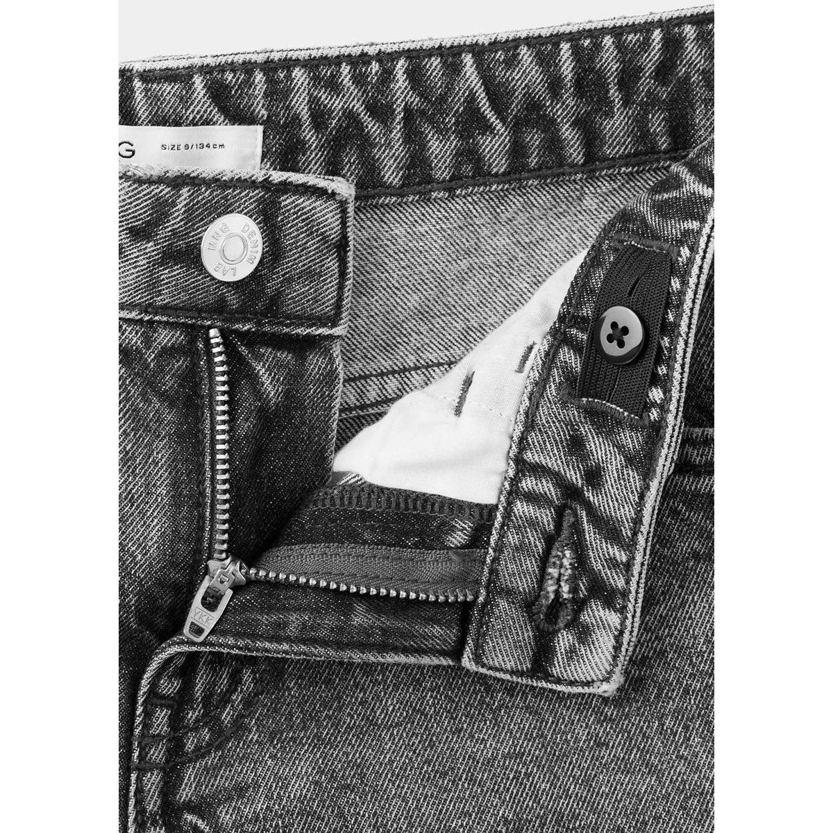 Jean straight fit gris denim, MANGO KIDS