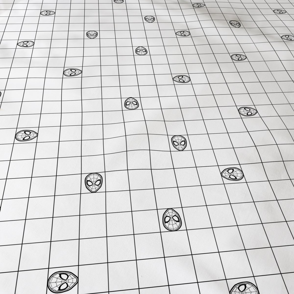 Drap-housse imprimé 100% coton, HERO gris, SPIDER-MAN