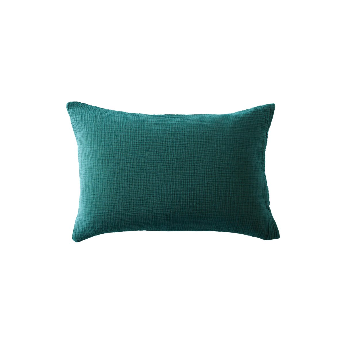 Taie d'oreiller rectangulaire gaze de coton INFINI III imprimé, CARRE BLANC
