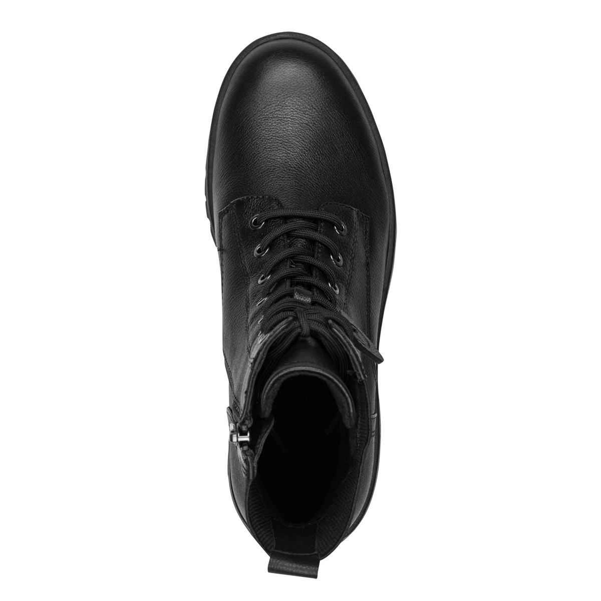 Bottine en cuir noir, TAMARIS