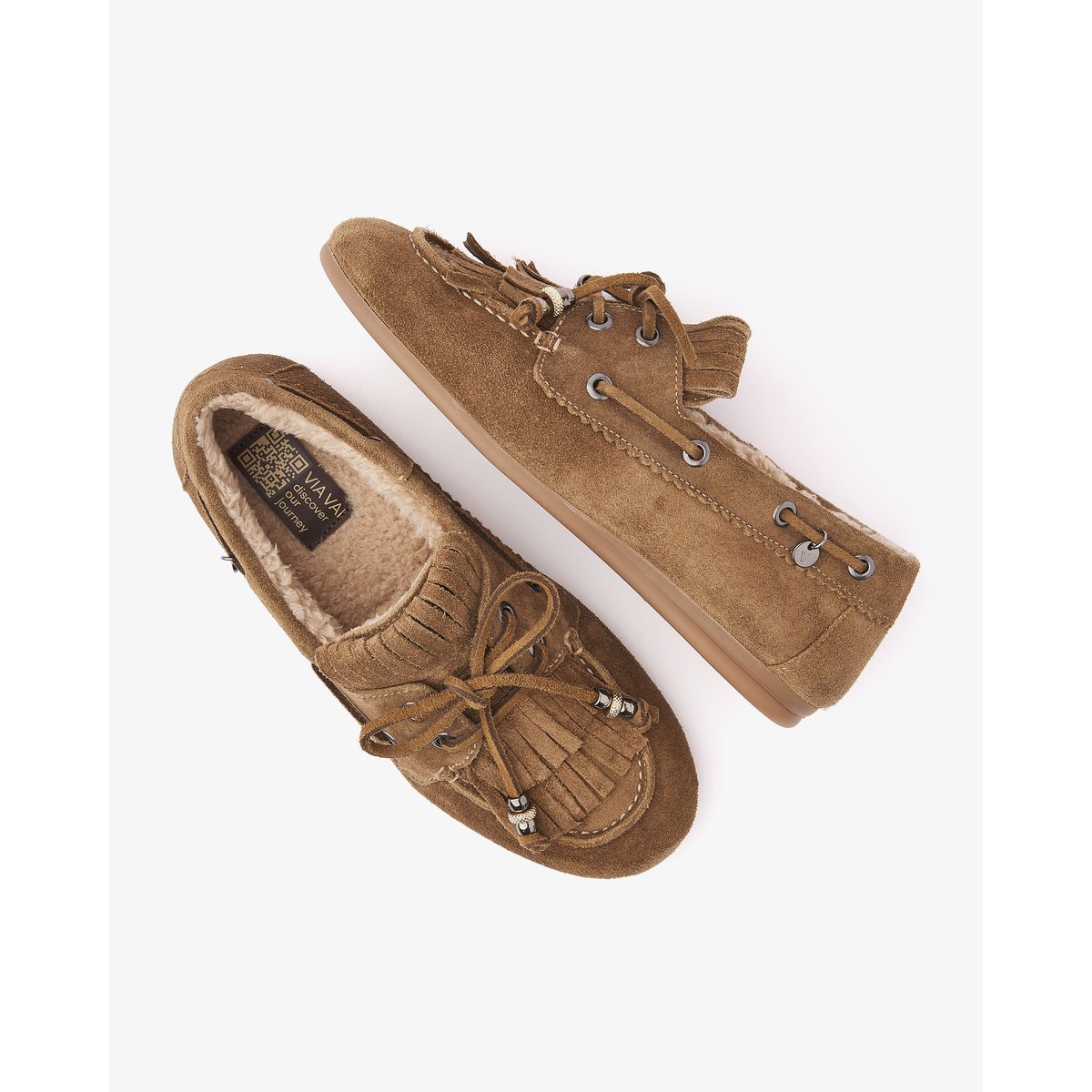 Mocassins JUNE SHELBY khaki, VIA VAI