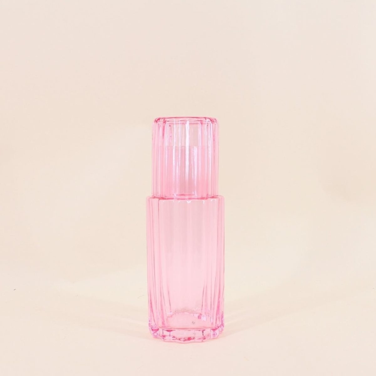 Carafe en verre avec verre assorti rose, HASHTAG DECO