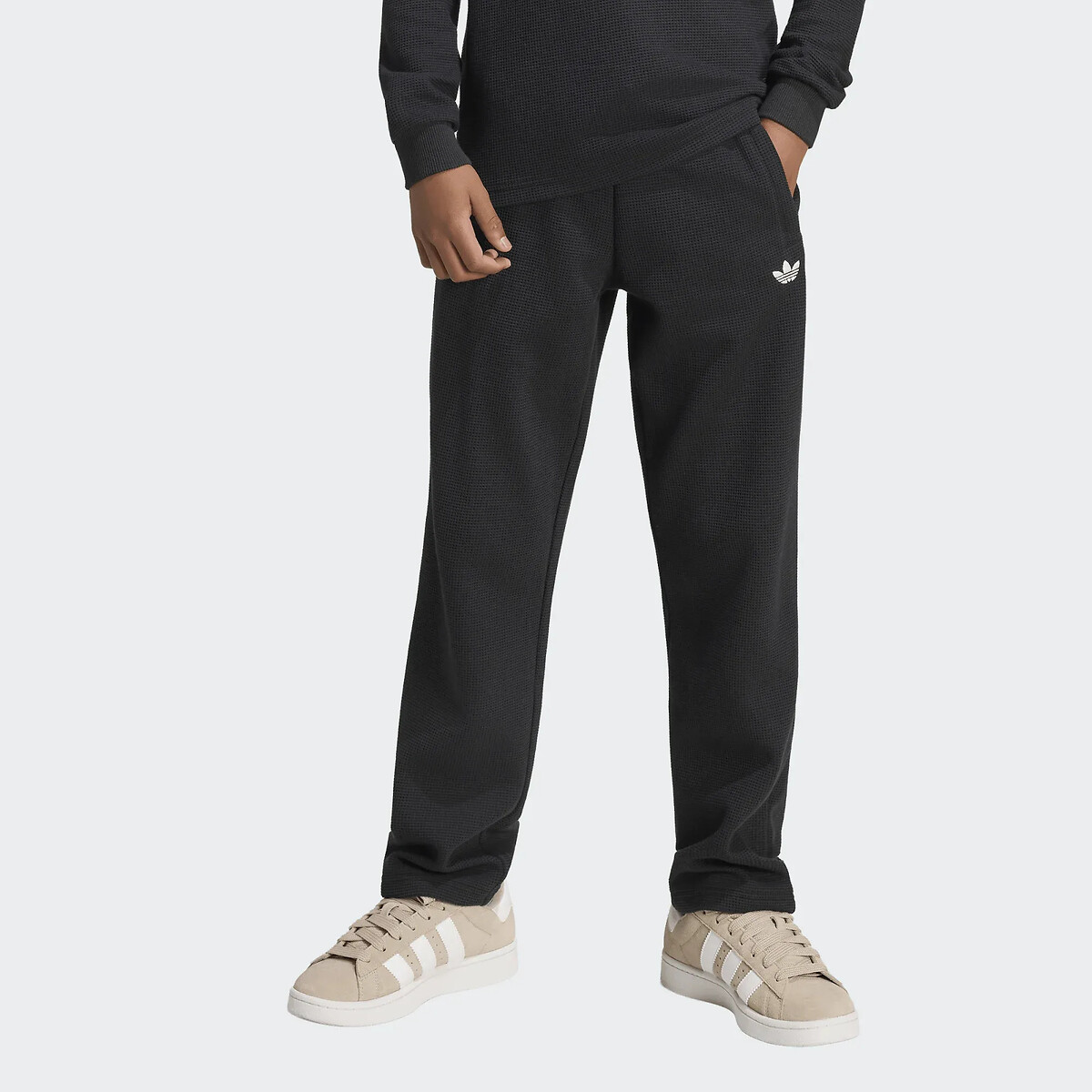 Trainingshose aus Waffelpiqué schwarz, adidas Originals