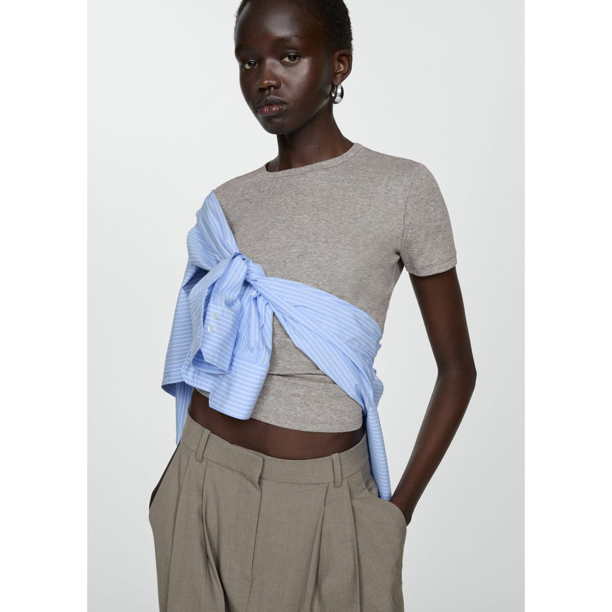 Jupe métallisée mango top