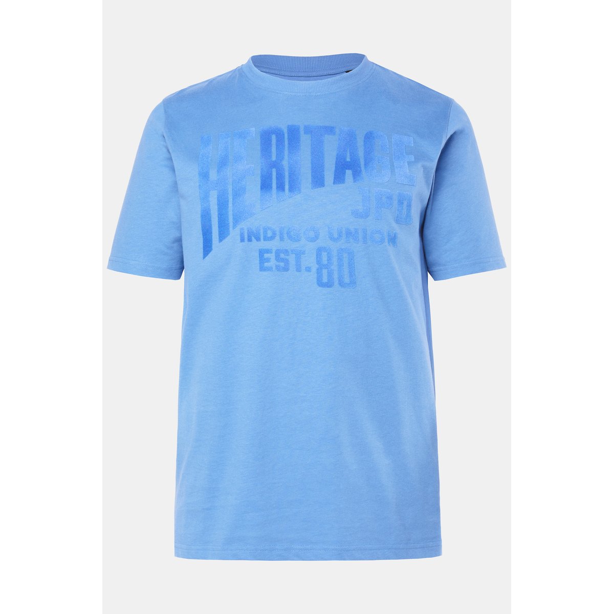 T-shirt à manches courtes, imprimé poitrine bleu jean, JP1880