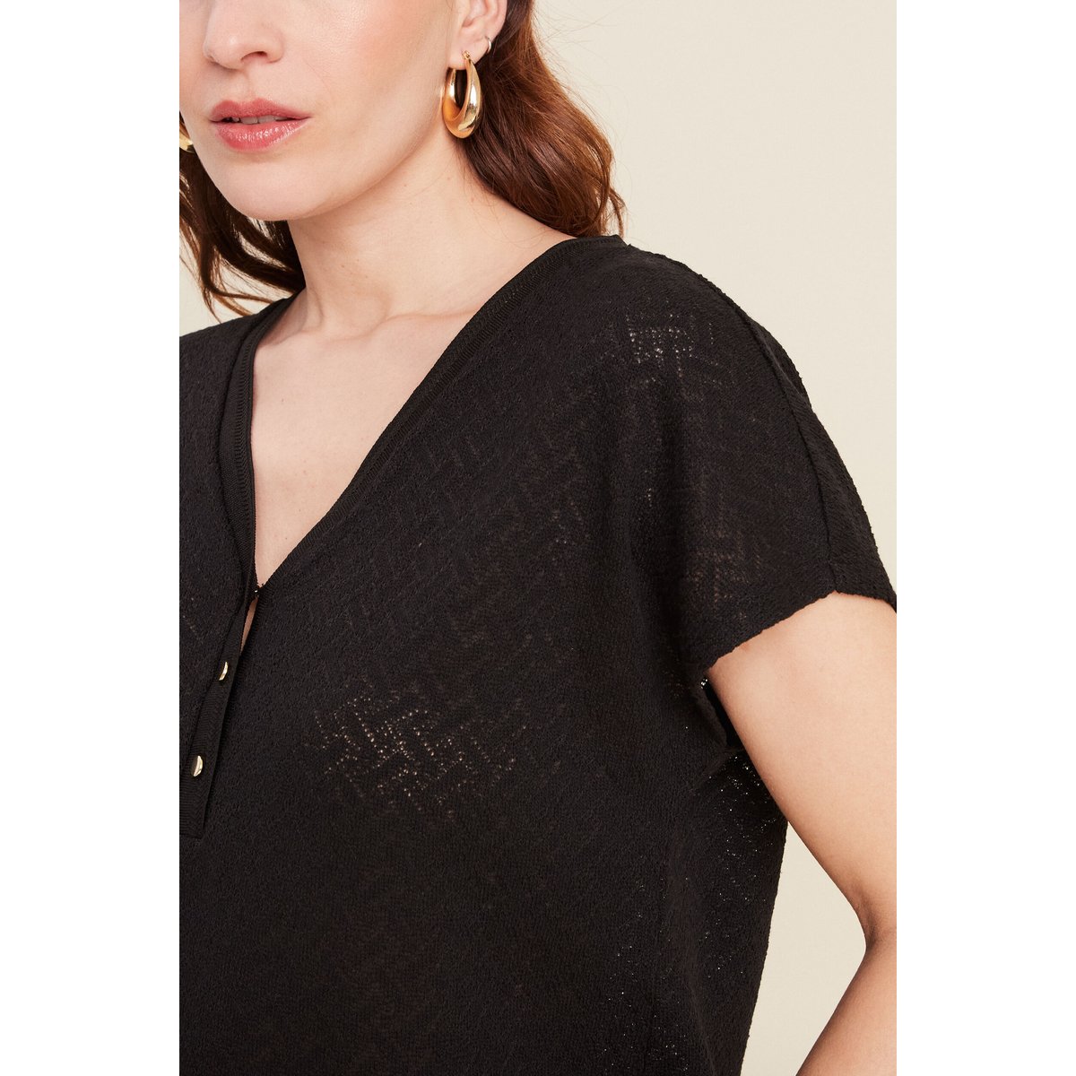 T-shirt manches courtes noir, BREAL