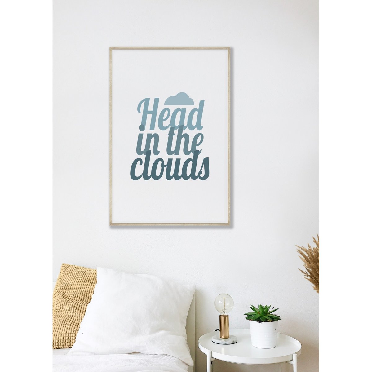 Affiche Head in the clouds blanc, L'AFFICHERIE