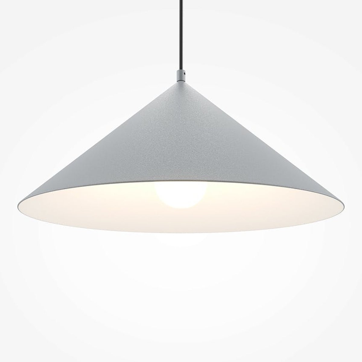 Suspension de cuisine cône en métal FLORA gris, PIER IMPORT
