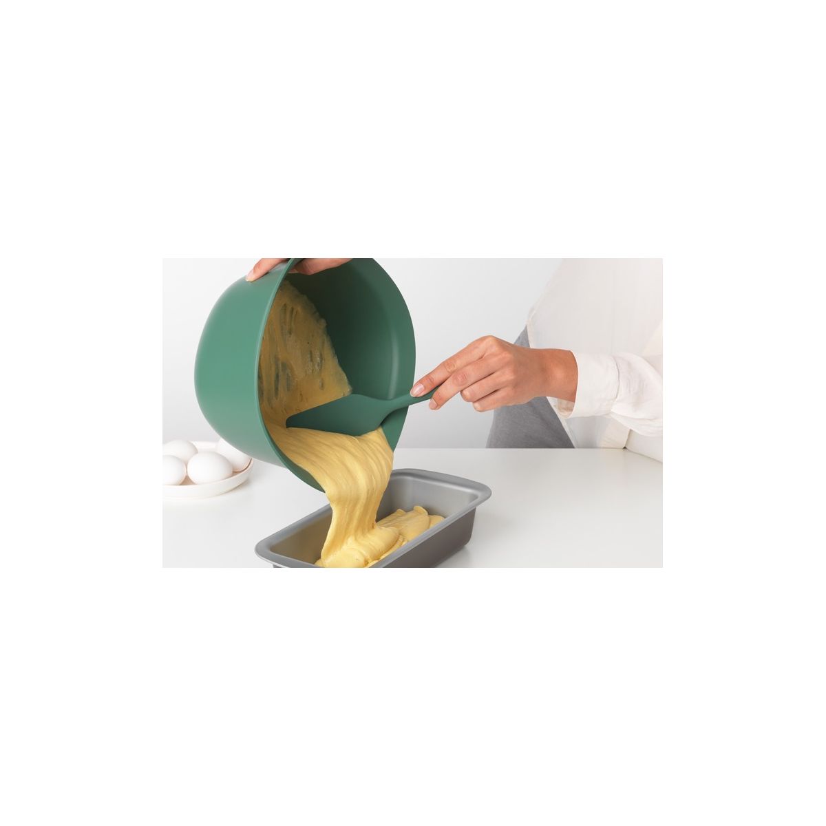 Spatule a patisserie et grattoir en silicone couleur unique, BRABANTIA