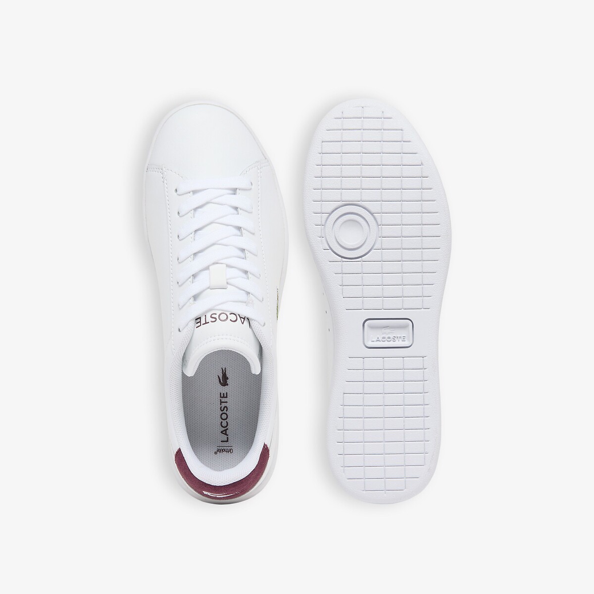 Sneakers Carnaby Set femme en cuir blanc-2g1, LACOSTE