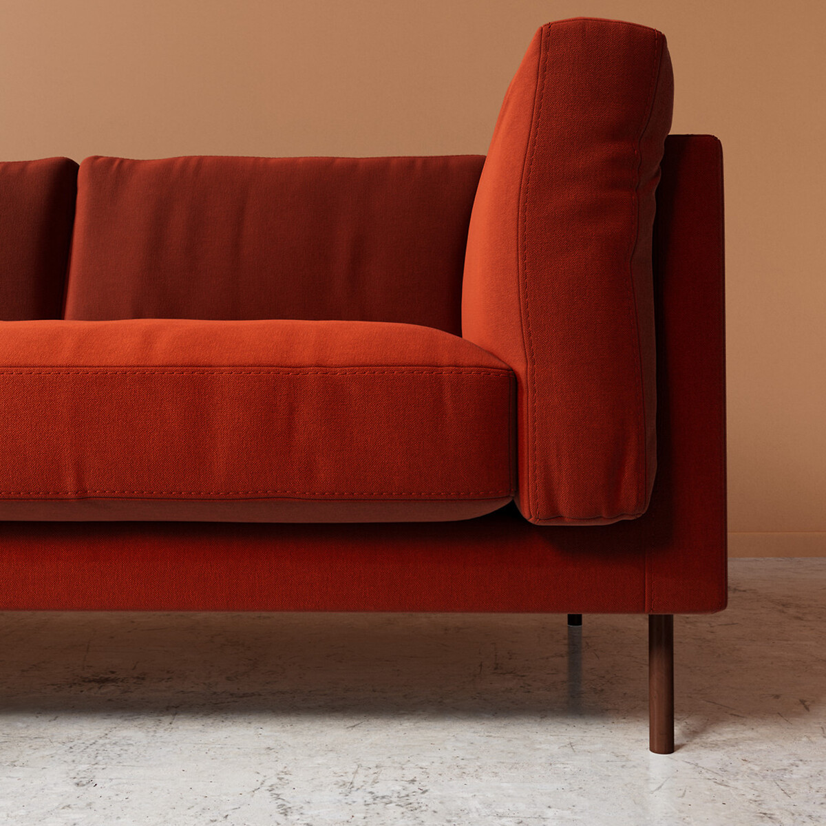 Munich Crushed Velvet Corner Chaise Sofa harissa, SWOON