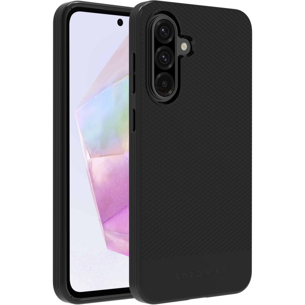 Coque Samsung A36 A56 - Noir couleur unique, ADEQWAT