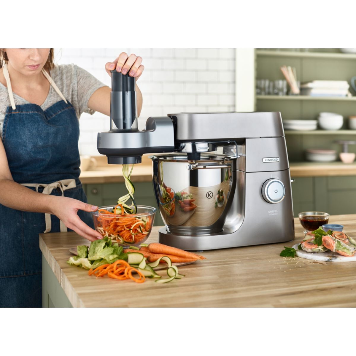 Découpe KAX712PL Découpe aliments Spirale gris et noir, KENWOOD