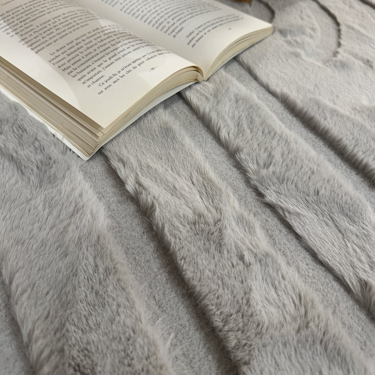 Tapis  interieur doux à motif demi arc lavable en machine ALASKA gris, NAZAR RUGS