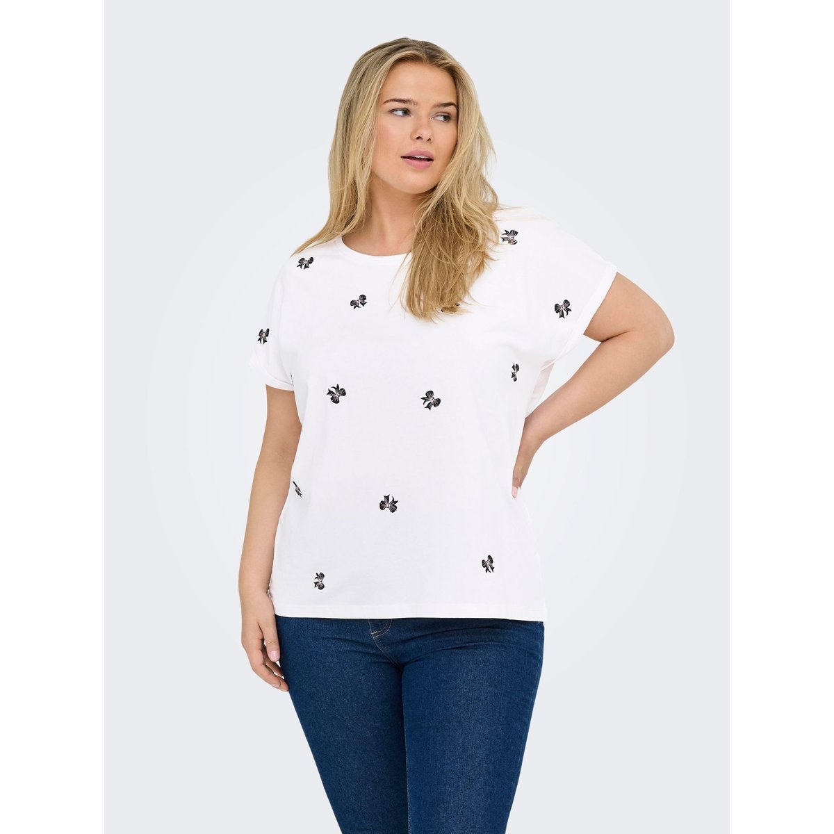 T-Shirt bright white, ONLY CARMAKOMA