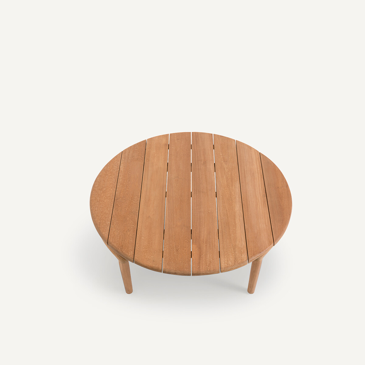 Table basse de jardin ronde, en teck, IRATI naturel, AM.PM