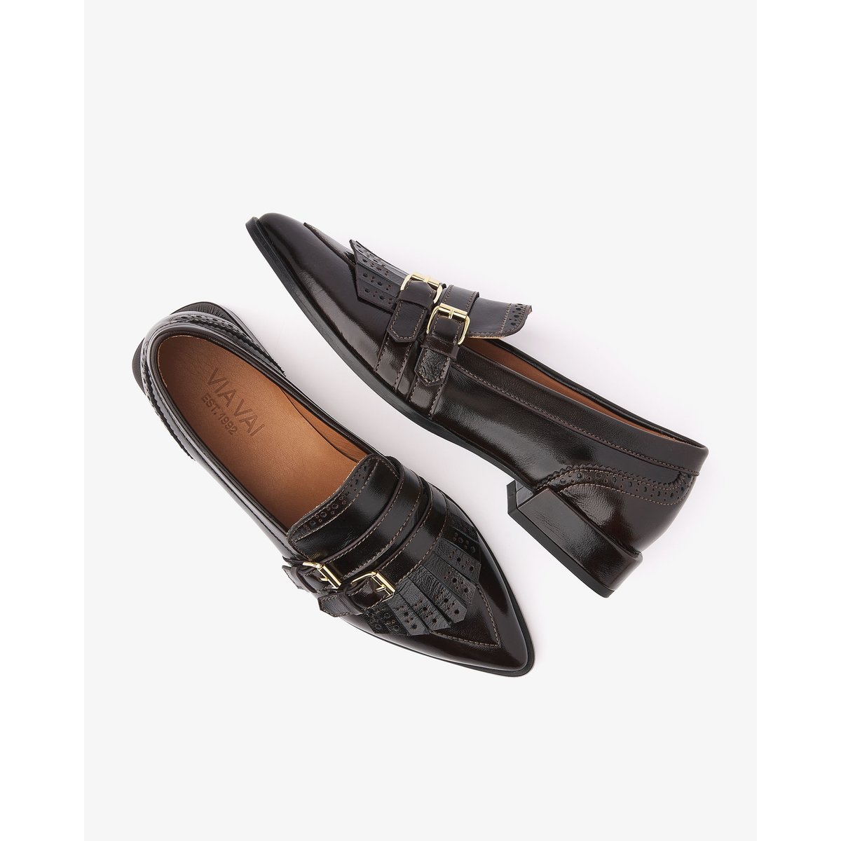 Mocassins JAZZ LUCY brun foncé, VIA VAI