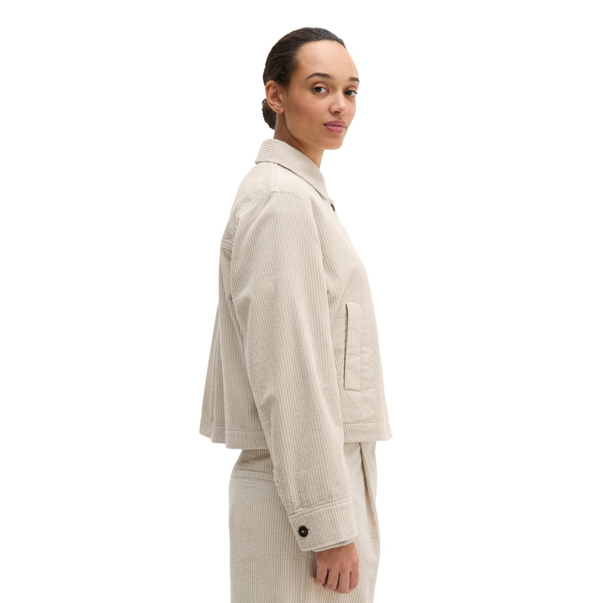 Survêtement en velours côtelé regular en coton bio doux gris, MARC O'POLO