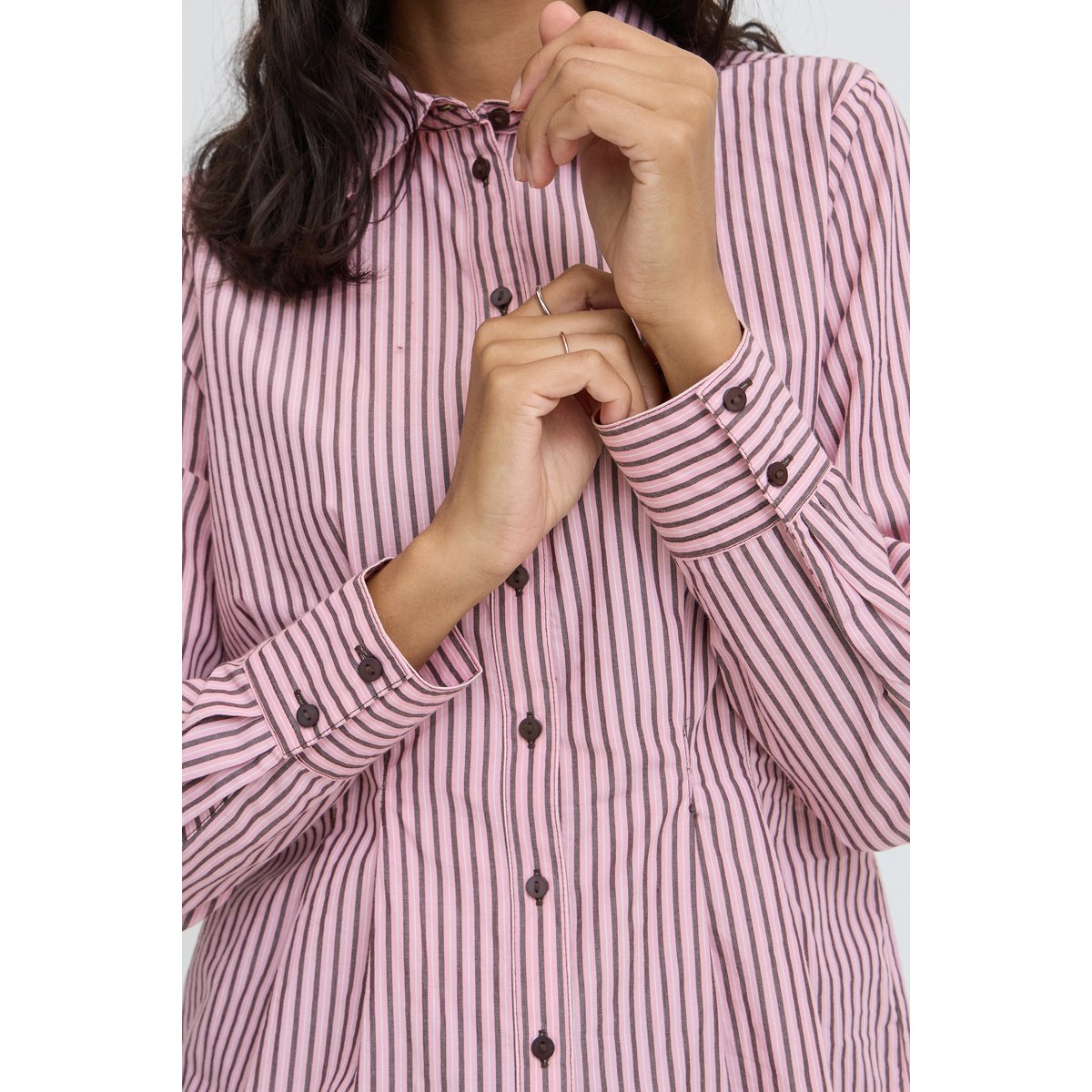 Á manches longues rose polignac stripe, B.YOUNG