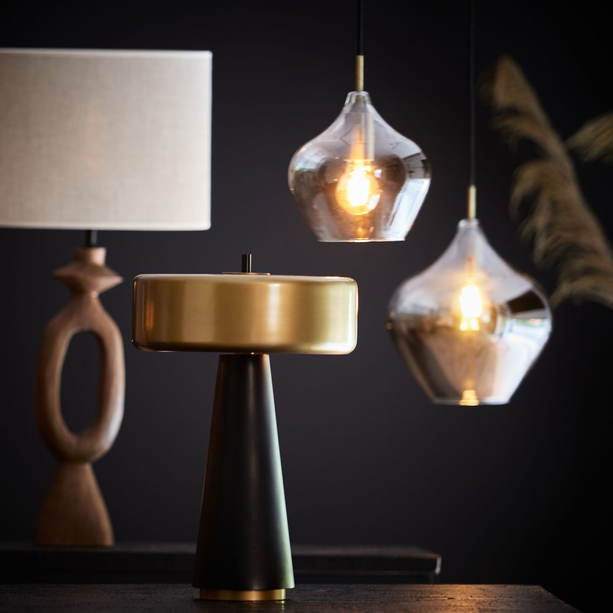 Abat-Jour Textiles BRESKA blanc nacré, LIGHT & LIVING